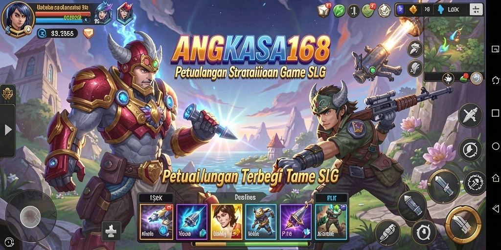 Tampilan gameplay menarik dalam <strong>ANGKASA168</strong>, penuh strategi dan pertempuran seru.