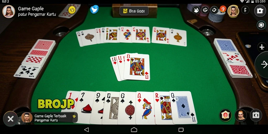 Screenshot gameplay BROJP menampilkan serunya bermain Gaple secara online.