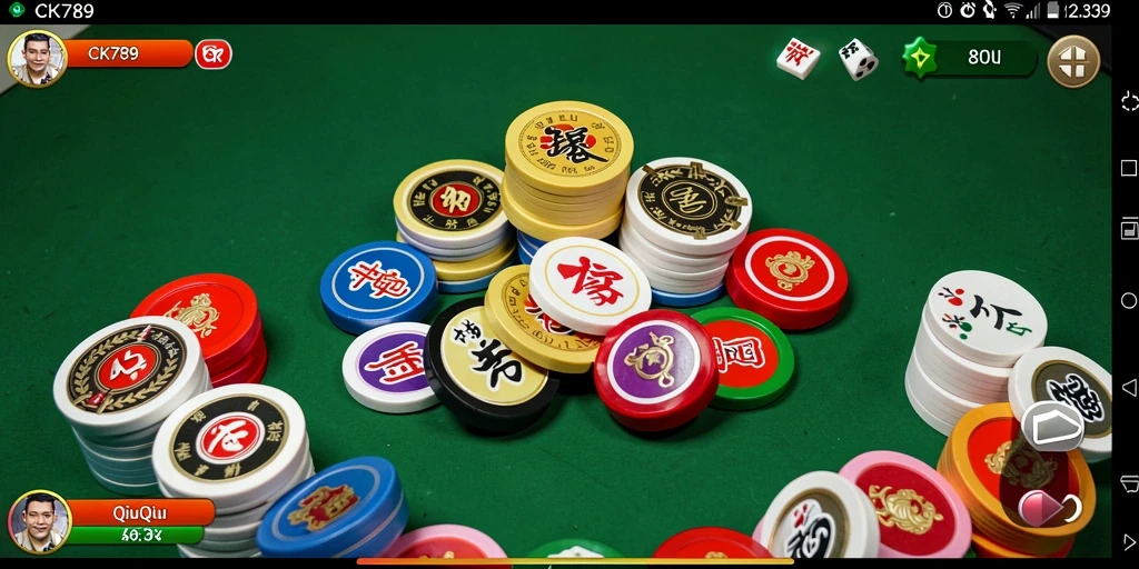 Screenshot gameplay CK789 yang menunjukkan keseruan bermain QiuQiu.