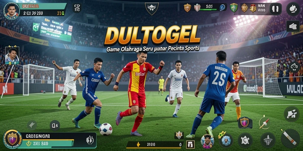 Tampilan screenshot DULTOGEL menampilkan aksi seru bermain olahraga.