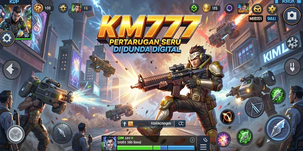 Tampilan gameplay KM777 yang mendebarkan dengan aksi pertarungan seru.