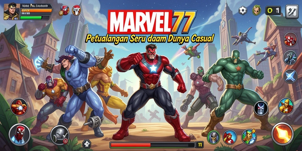 Tampilan gameplay seru MARVEL77 yang menghibur dan penuh warna.