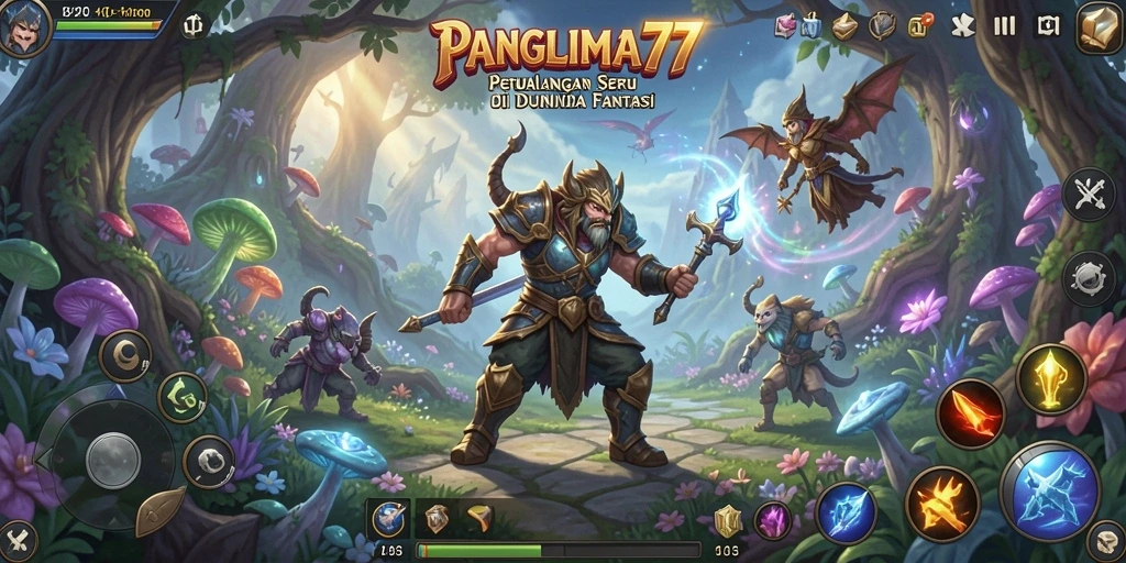 Screenshot menunjukkan karakter dalam petualangan mendebarkan.