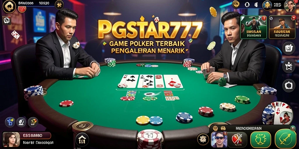 Tampilan screenshot PGSTAR777 menampilkan pemain aktif di meja poker.