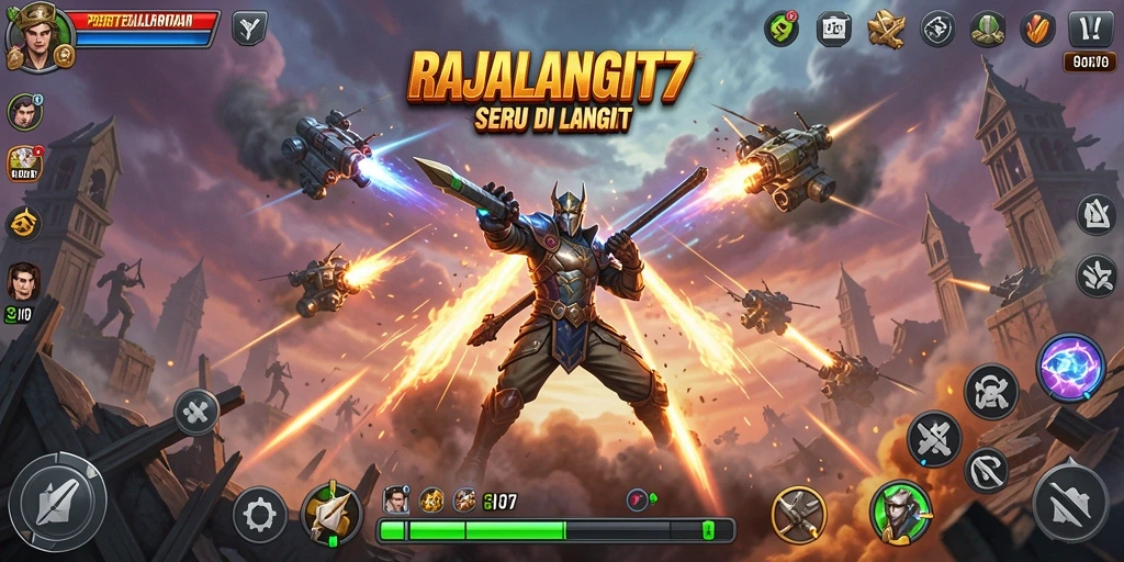 Menampilkan aksi seru dalam game RAJALANGIT77 dengan pesawat tempur.