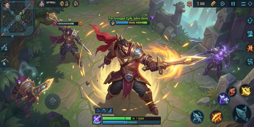Tampilan gameplay seru di dunia MOBA RPRR.