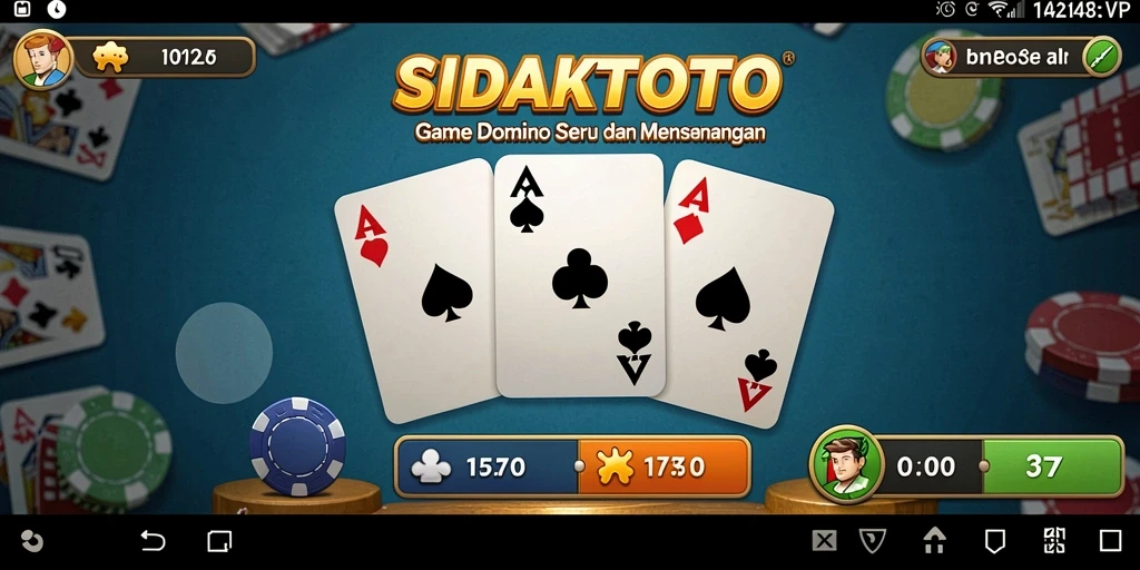 Tampilan screenshot game SIDAKTOTO yang seru saat bermain Domino.