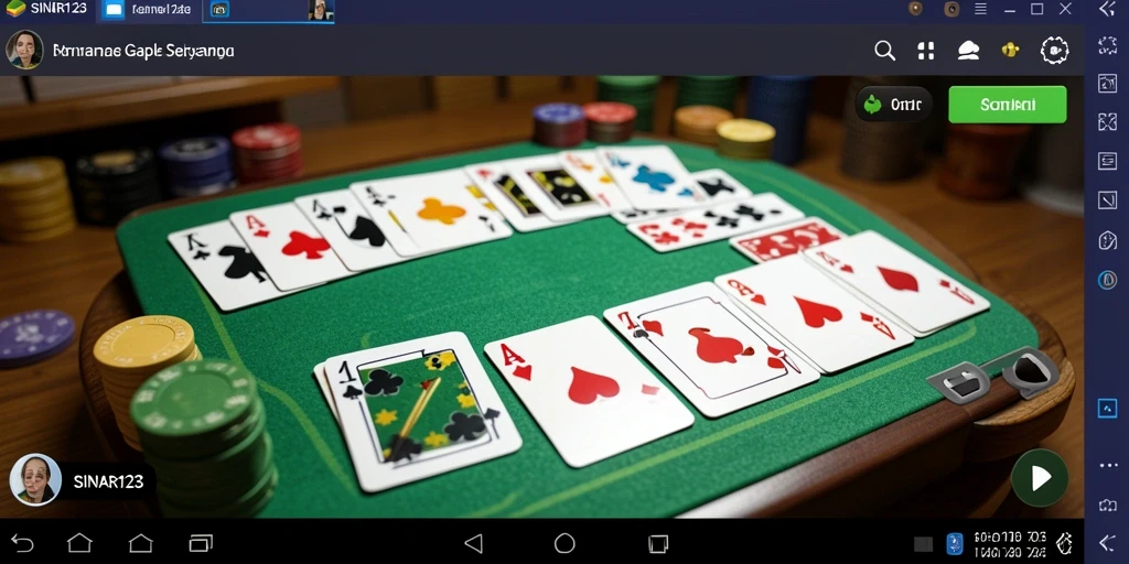 Tampilan gameplay Gaple yang menarik dan interaktif di SINAR123.