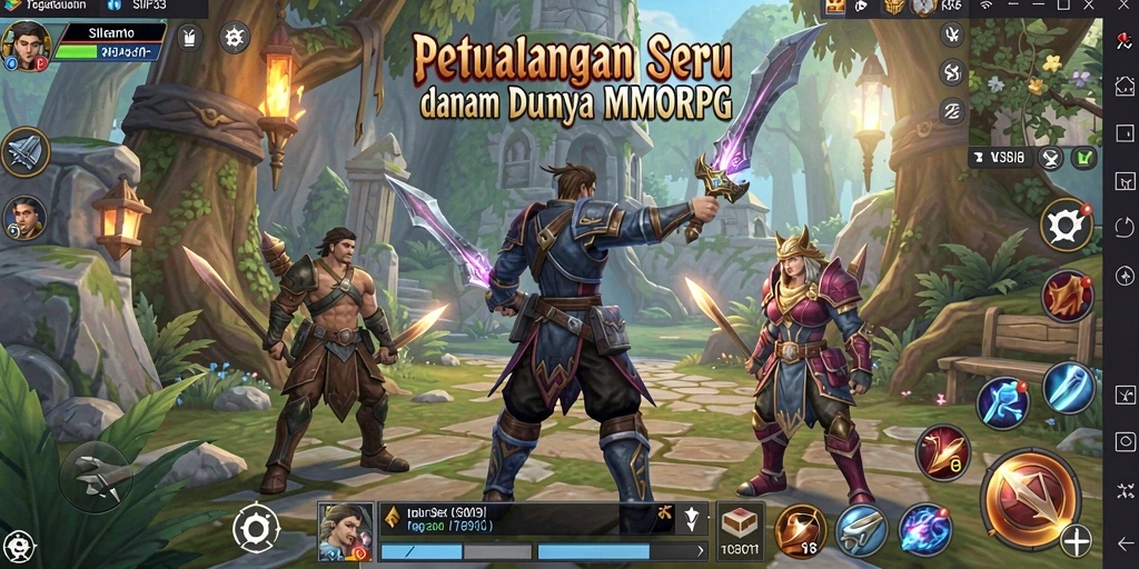 Screenshot SIP33 menampilkan pertarungan seru dalam dunia MMORPG.