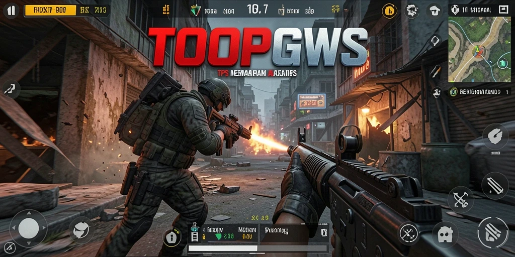 Tampilan seru dari gameplay TPS TOOPGWS.