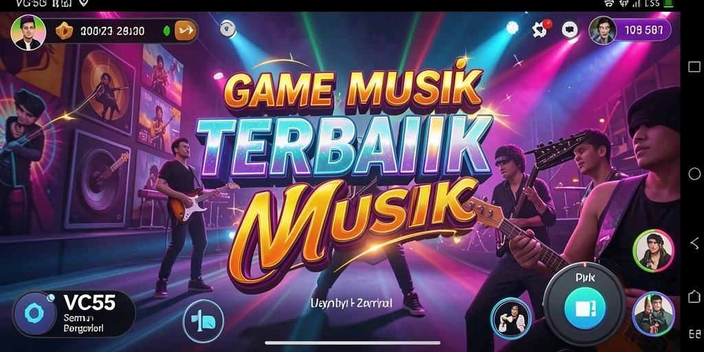 Tampilan gameplay VC55 yang seru dan interaktif dalam musik.