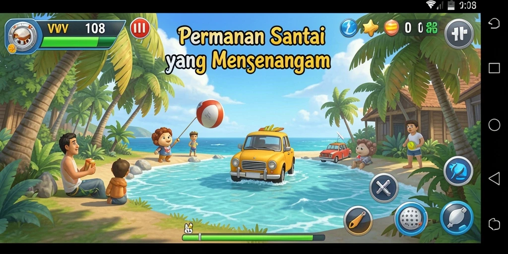 Screenshot gameplay <strong>VW108</strong> yang menampilkan keseruan permainan santai.
